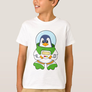 T-shirt Penguin en astronaute costume