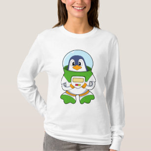 T-shirt Penguin en astronaute costume