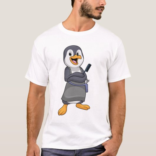 T-shirt Penguin en coiffure avec peigne (Devant)