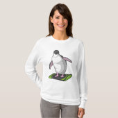 T-shirt Penguin en Snowboardeur avec Snowboard (Devant entier)