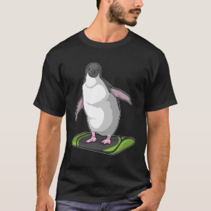 T-shirt Penguin en Snowboardeur avec Snowboard