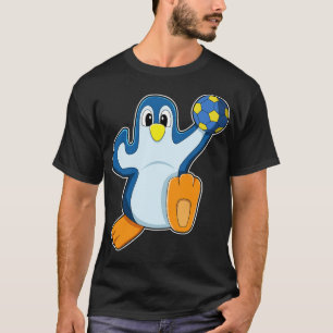 T-shirt Penguin en tant que joueur de handball avec Handba