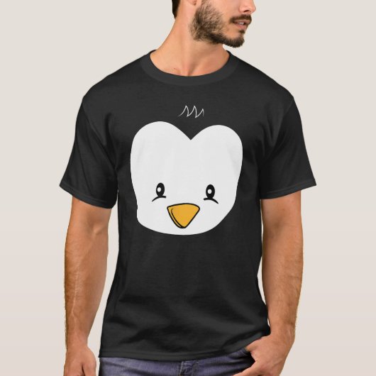 T-shirt Penguin Face Halloween Costume Cute Penguin (Devant)