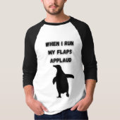 T-shirt penguin flaps applaud inappropriate embarrassing (Devant)