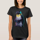 T-shirt Penguin Gaming Animal Video Games Funny Penguin (Devant)