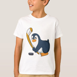 T-shirt Penguin Hockey sur glace bâton de hockey sur glace