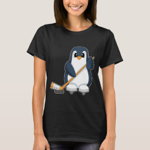 T-shirt Penguin Hockey sur glace bâton de hockey sur glace