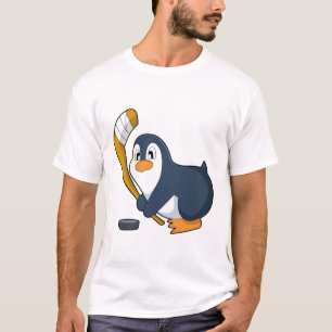 T-shirt Penguin Hockey sur glace bâton de hockey sur glace