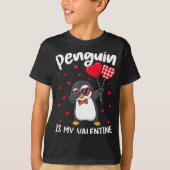 T-shirt Penguin Is My Valentine Funny Bird V Day Cute Anim (Devant)