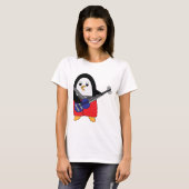 T-shirt Penguin Jouer Basse Guitare Cute (Devant entier)