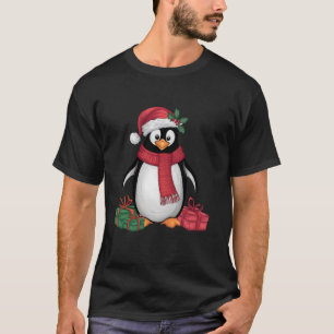 T-shirt Penguin Lover Noël Vacances Père Noël Empereur Pen