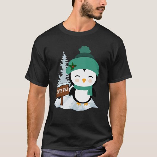 T-shirt Penguin Perdu Dans Le Pôle Nord Penguin (Devant)