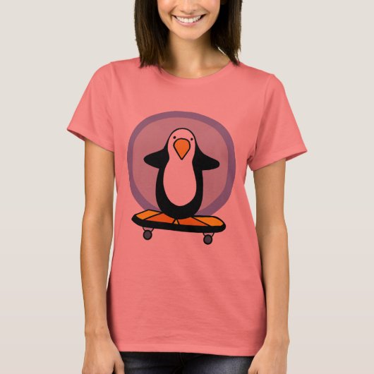 T-shirt Penguin Skateboarder (Devant)