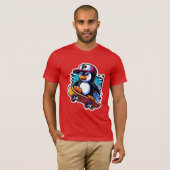 T-SHIRT PENGUIN SKATEBOARDER (Devant entier)
