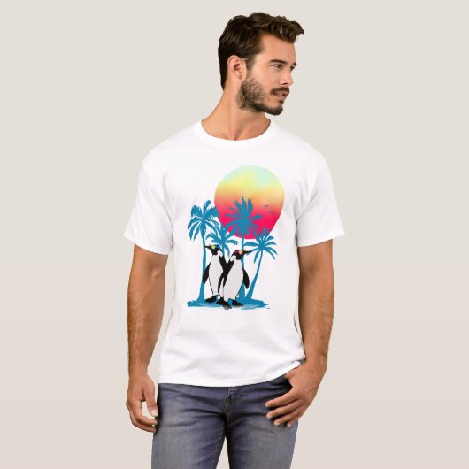 T-shirt Penguin summer vibes (Devant entier)