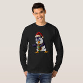 T-shirt Penguin with Christmashat Floss Dance on Christmas (Devant entier)
