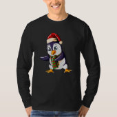 T-shirt Penguin with Christmashat Floss Dance on Christmas (Devant)