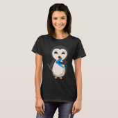 T-shirt Penguina - pêche à la canne (Devant entier)