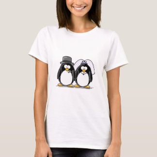 T-shirt Penguins de mariée et de chambre