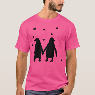 T-shirt Penguins in love love each other penguins