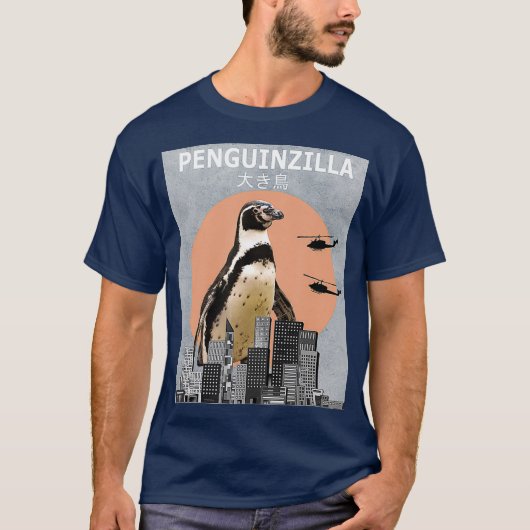T-shirt Penguinzilla Penguin Bird  Funny Gift (Devant)