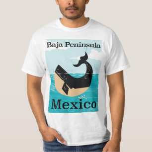 T-shirt péninsule de Basse-Californie affiche de voyage au