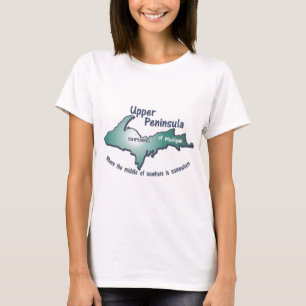 T-shirt Péninsule supérieure d'Ishpeming au milieu de nu