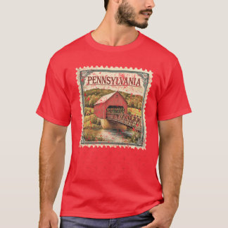 T-shirt Pennsylvania Stamp State Distressed Vintage United