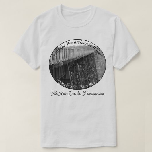 T-shirt Pennsylvania Wilds Souvenir Kinzua Skywalk LT (Design devant)