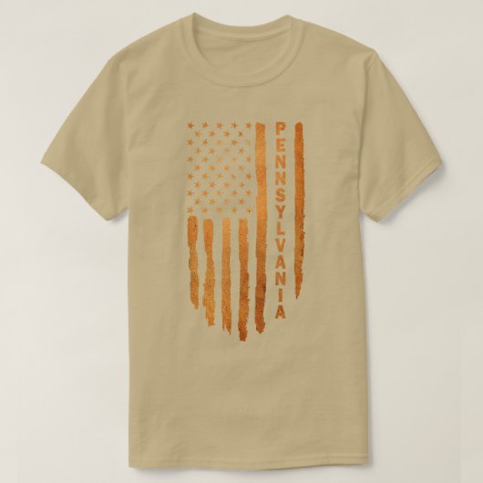 T-shirt Pennsylvanie Rustic Right Bear Arms Second Amen (Design devant)