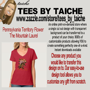 T-shirt Pennsylvanie Territoire Fleur Le Laurel de montagn