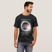 T-shirt Pennsylvanie USA Total éclipse solaire 8 avril 202 (Devant entier)