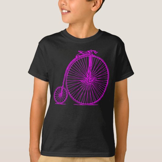 T-shirt Penny Farthing - Magenta (Devant)