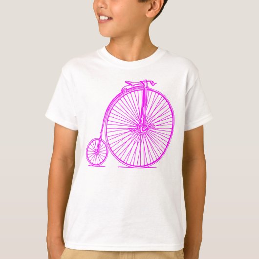 T-shirt Penny Farthing - Magenta (Devant)
