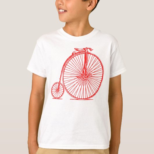 T-shirt Penny Farthing - Rouge (Devant)