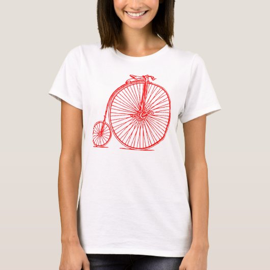 T-shirt Penny Farthing - Rouge (Devant)