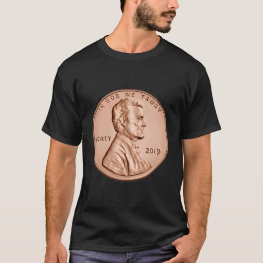 T-shirt Penny Lincoln Usa Coin 1 Cent 2019 America United (Devant)