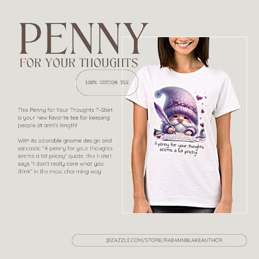 T-shirt Penny pour vos pensées