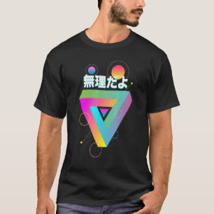 T-shirt Penrose Triangle illusion optique Vaporwave Japane