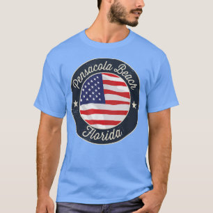 T-shirt Pensacola Beach - Patriotique Floride Souvenir T-S