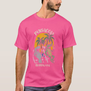 T-shirt Pensacola Floride USA Funny Manatee Alligator Desi