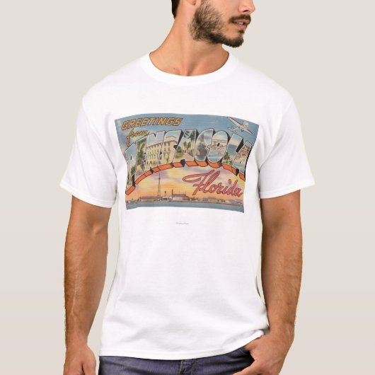 T-shirt Pensacola, la Floride - grandes scènes 2 de lettre (Devant)