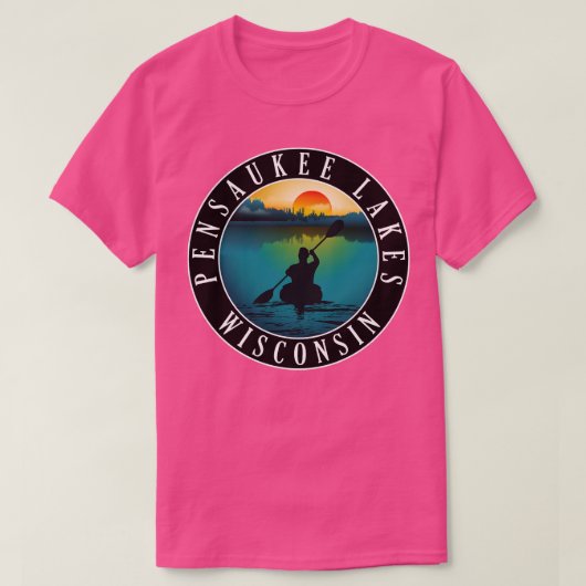 T-shirt Pensaukee Lakes Wisconsin Kayaking (Design devant)