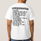 T-shirt Pensée à dater ma fille ? (Dos)