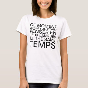 T-shirt Pensée en français et anglais
