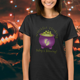 T-shirt Pensée Magique Bébé en Route Violet Halloween