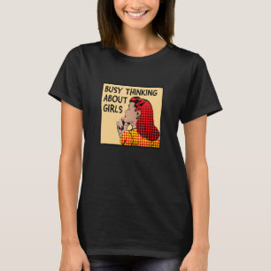 T-shirt Pensée occupée à propos des filles Lgbtq+ Lesbian
