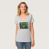 T-shirt Pensée violette et jaune (Devant entier)