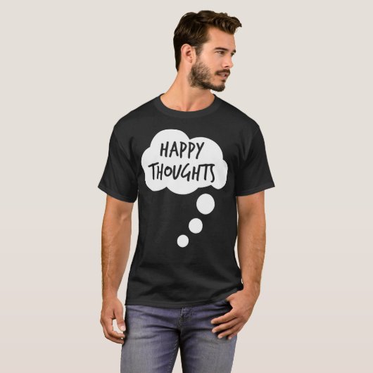 T-shirt pensées heureuses belle BD bulle design cheval (Devant entier)