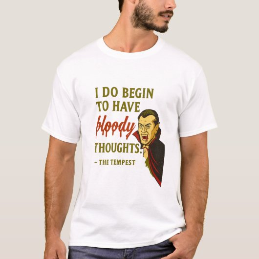 T-shirt Pensées sanglantes de vampire (Devant)